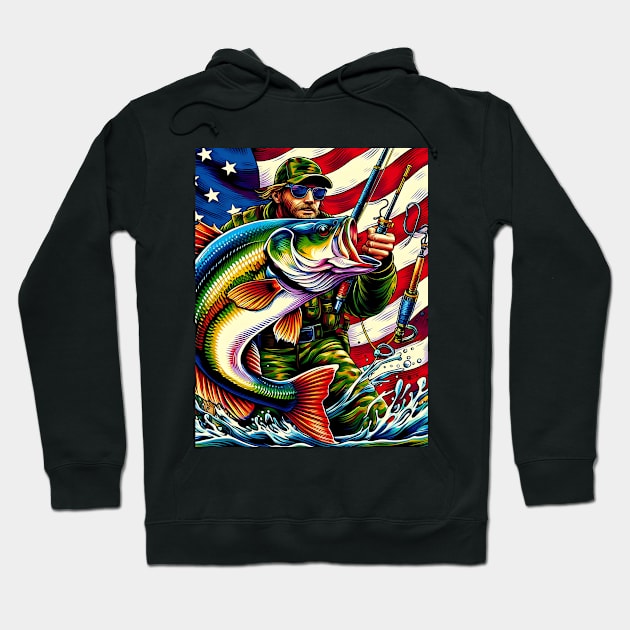 Celebrate Mardi Gras and show your love of fishing with this vibrant patriotic design Hoodie by click2print